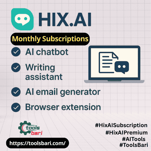 HIX.AI Premium Monthly Subscription – সাশ্রয়ী দামে AI Content Writing Tool